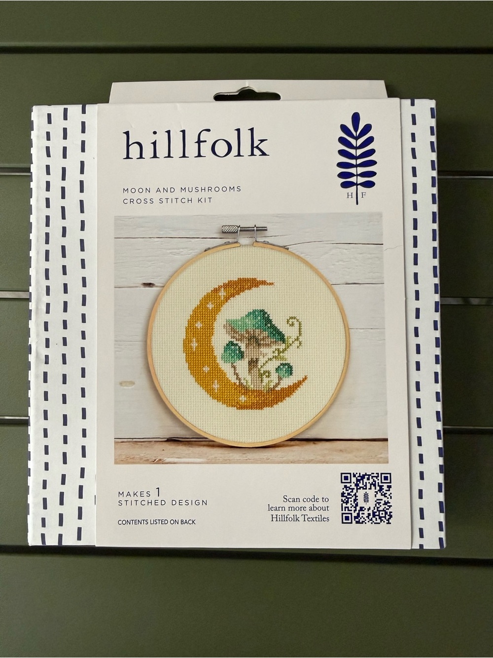 Hillfolk Moon and Mushrooms Cross Stitch Kit